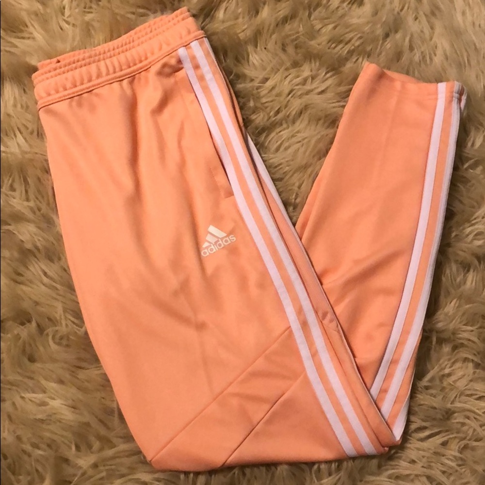 Pink adidas track pants